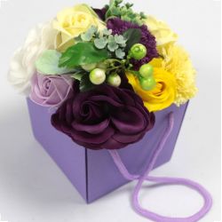Bouquet insolite 10 Fleurs de savon : Jardin violet