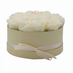 Boite Cadeau Roses de Savon : Blanc