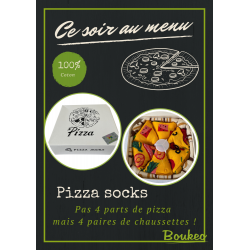 cadeau boite à Chaussettes : Pizza Socks