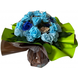 Bouquet anniversaire original : fleurs de savon et coquillages