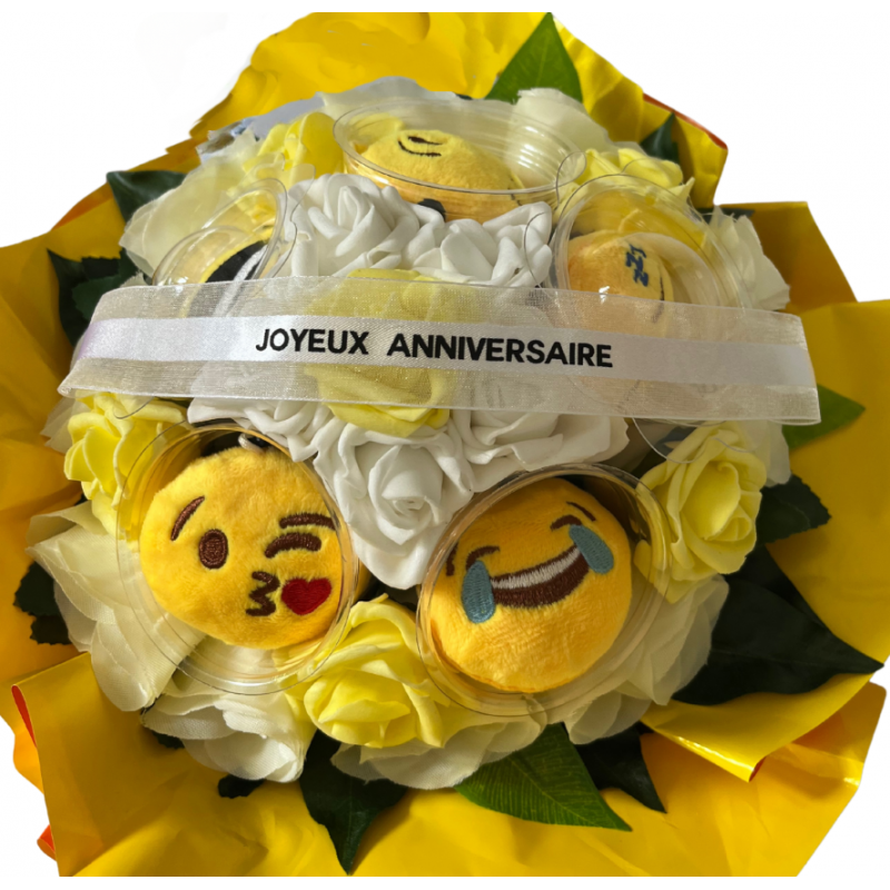 Bouquet anniversaire original : Smileys