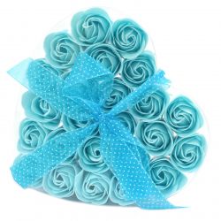 Coeur de Rose de savon : Bleu