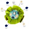 Bouquet anniversaire : fleurs de savon Bleu