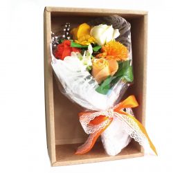 Bouquet original 7 fleurs de bain : orange