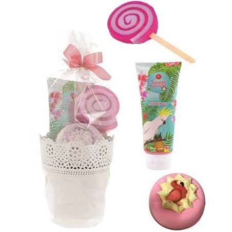 Coffret bain gourmand : rose Coffret bain gourmand : rose