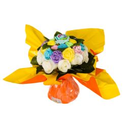 Bouquet fun de chaussettes : Arc en ciel