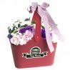 Panier cadeau : fleurs de savon Lilas