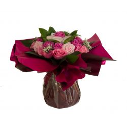 Bouquet de 8 layettes : Symphonie Rose