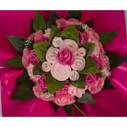 Bouquet de 8 layettes : Symphonie Rose