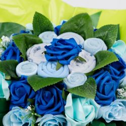 Bouquet de 8 layettes : Symphonie Bleu