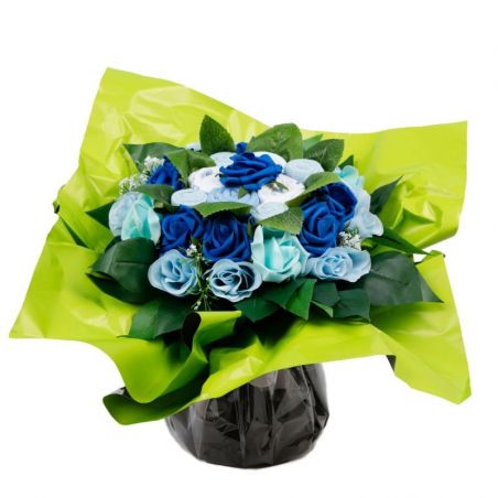 Bouquet de 8 layettes : Symphonie Bleu Bouquet de 8 layettes : Symphonie Bleu