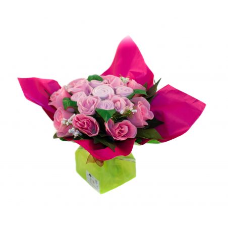 Bouquet de 5 layettes : Mélodie rose