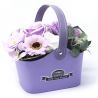 Bouquet petit panier : Fleurs de savon lavande
