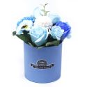 Bouquet petit cadeau : fleurs de savon bleu