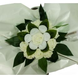Bouquet original de chaussettes : blanc
