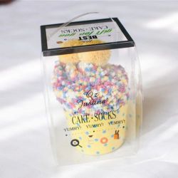 Cupcake chaussettes femme : multicouleur