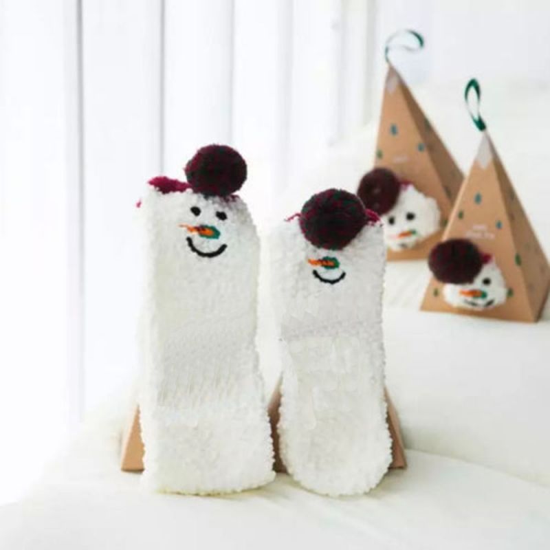 Boite chaussettes Femme : Bonhomme de neige Boite chaussettes Femme : Bonhomme de neige