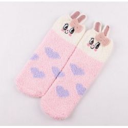Boite chaussettes Femme : Lapin Rose