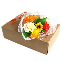 Bouquet original 7 fleurs de bain : orange