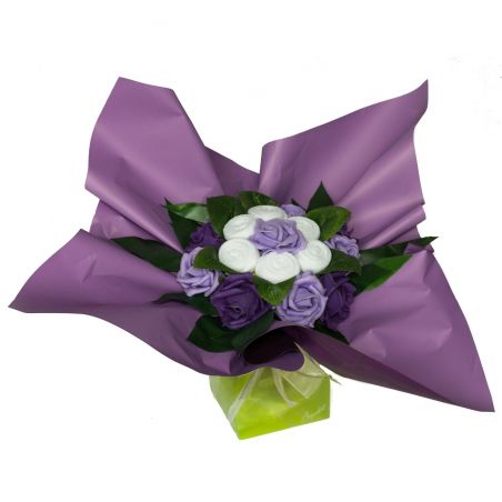 Bouquet original de chaussettes : violet Bouquet original de chaussettes : violet