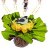 Bouquet de Lingeries noire (taille S/M) : Jaune