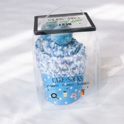 Gâteau chaussettes femme : Bleu