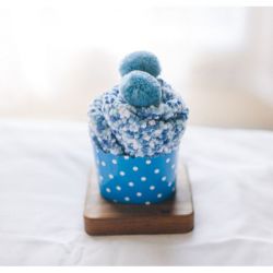 Gâteau chaussettes femme : Bleu