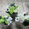 Bouquet Petit Pot fleurs de savon - Vert Pastel