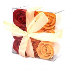 9 roses de savon parfumées : Orange