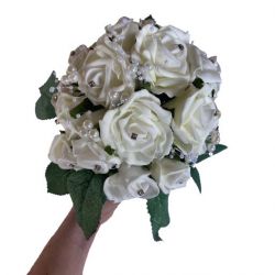 Bouquet de mariée éternel en fleurs de mousse