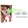 Bouquet original de 7 fleurs de bain : rose