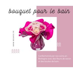 Bouquet cadeau : fleurs de savon Rose