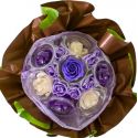 Bouquet détente et sa serviette personnalisée : violet
