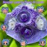 Bouquet cadeau : fleurs de savon Violet